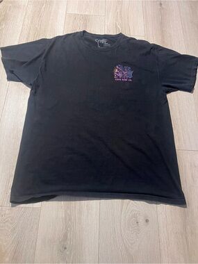 Cove Black Short-Sleeve Tee with Neon Chest Graphic